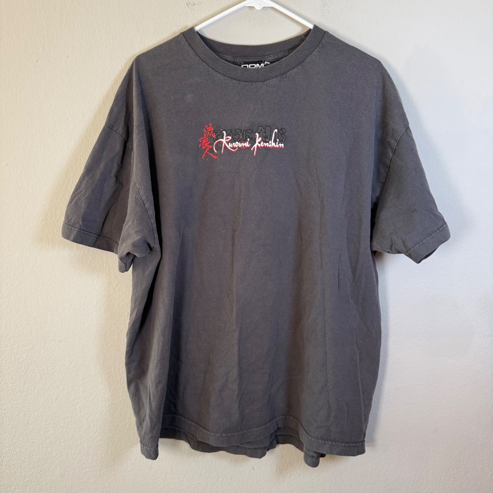 Vintage Rurouni Kenshin ODM Anime T-Shirt Mens 2XL‎ Charcoal Grey Graphic Tee